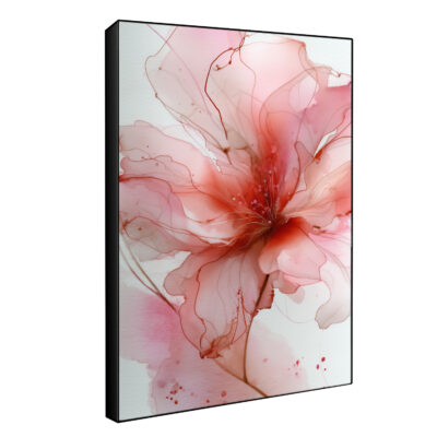 Ethereal Bloom - Blush Petal Watercolor Wall Art On Canvas