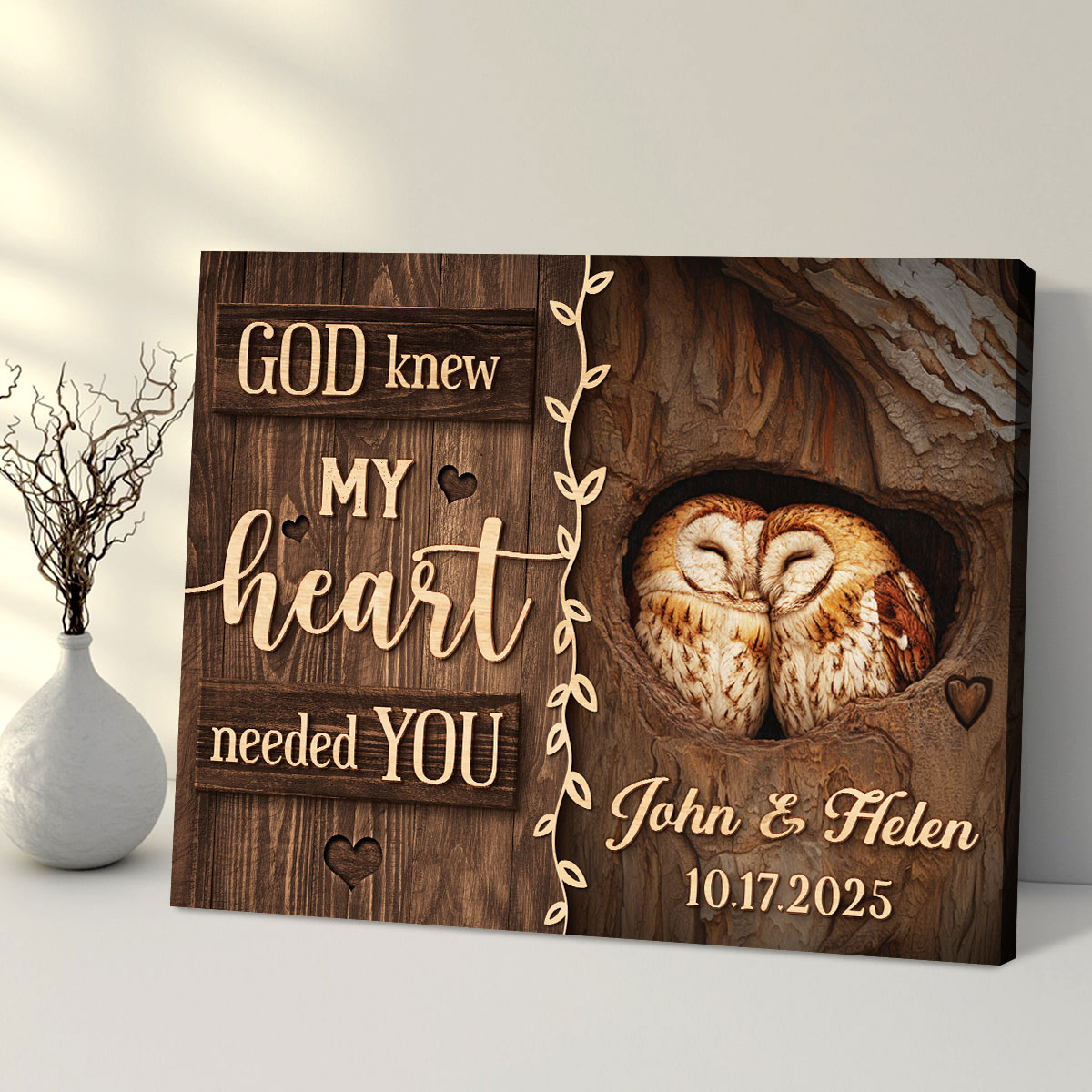 Personalized My Heart Needed You – Gift for Valentine Canvas