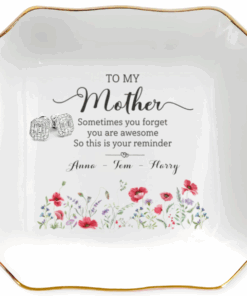 To My Mother Personalized Message Jewelry Dish Gift Reminder Love From Kids