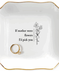 Personalized “If Mothers Were Flowers” Minimalist Jewelry Dish