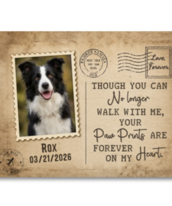 Personalized Pet Memorial Canvas Custom Dog Photo Remembrance Gift