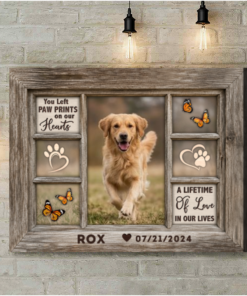 Personalized Dog Memorial Canvas Custom Pet Photo Sympathy Gift