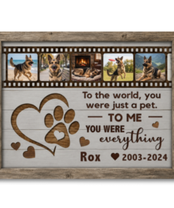 Personalized Family Paw Print Canvas Custom Pet Lover Family Wall Art