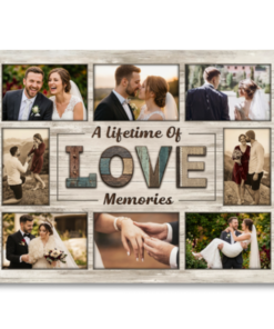 Personalized Couple Photo Canvas Custom Love Story Wall Art Gift