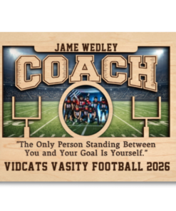 Personalized Football Coach Canvas Print Custom Team Photo Sports Appreciation Gift