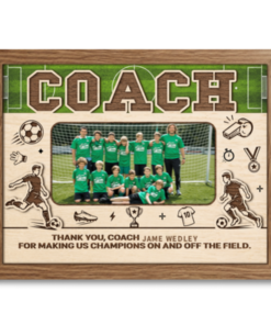 Custom Team Photo Coach Plaque Personalized Sports Team Appreciation Gift