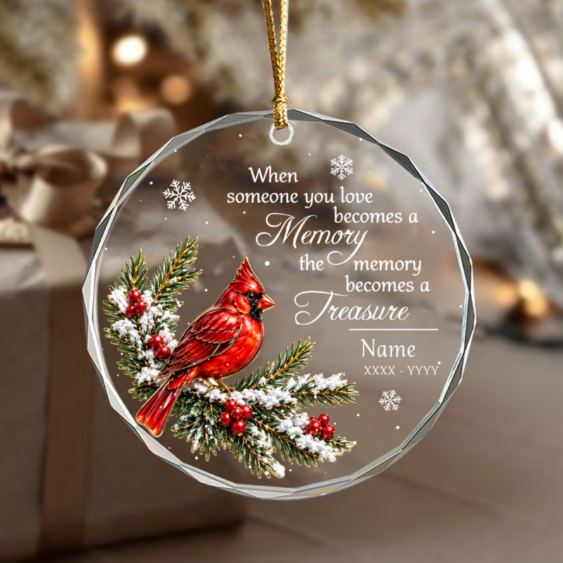 Cardinal Memorial Ornament | Personalized Remembrance Gift